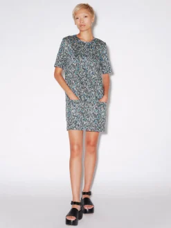 SHORT SLEEVE SHIFT DRESS - FOAM