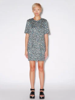SHORT SLEEVE SHIFT DRESS - FOAM