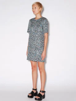 SHORT SLEEVE SHIFT DRESS - FOAM
