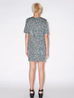 SHORT SLEEVE SHIFT DRESS - FOAM