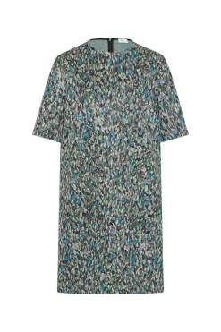 SHORT SLEEVE SHIFT DRESS - FOAM