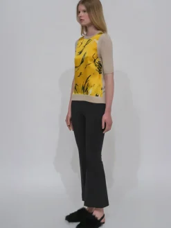 SILK INSET T-SHIRT
