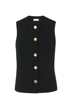SLEEVELESS BUTTON FRONT TOP  - TECHNICAL CADY