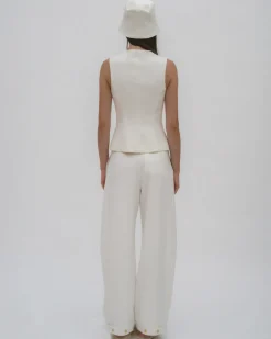 SLEEVELESS BUTTON FRONT TOP  - TECHNICAL CADY