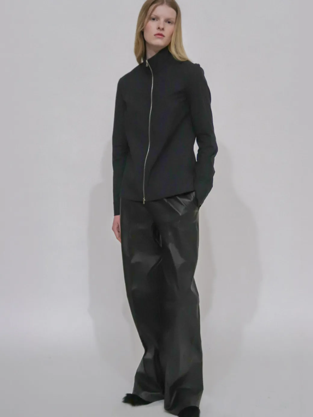 SLIM ZIP-UP SHIRT