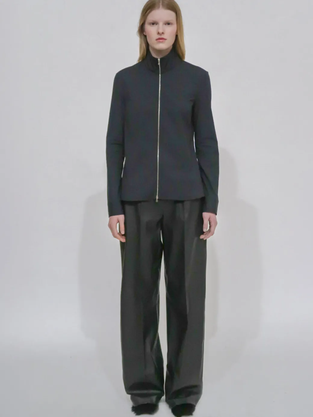 SLIM ZIP-UP SHIRT