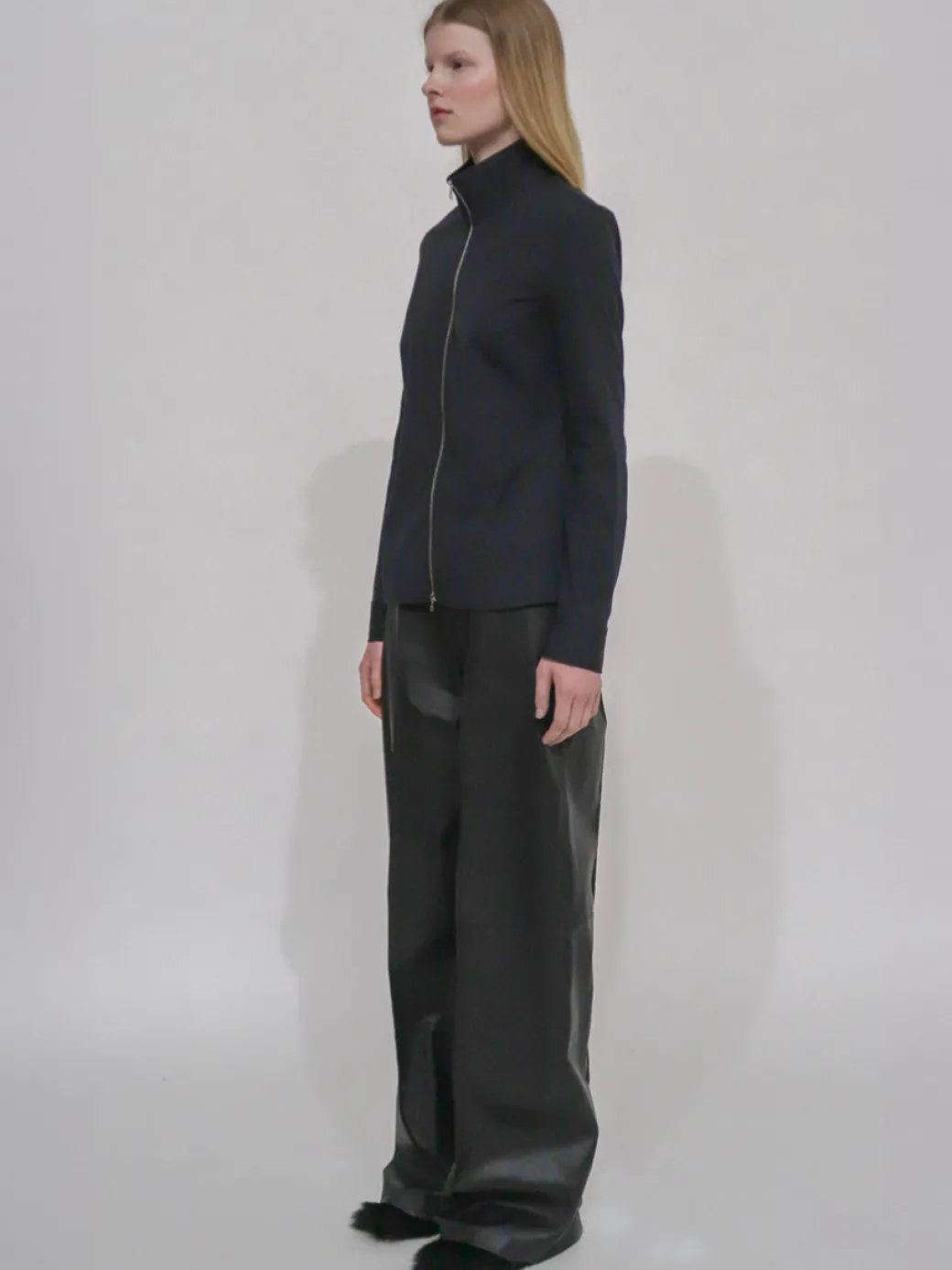 SLIM ZIP-UP SHIRT