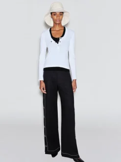SNAP STRAIGHT LEG PANT