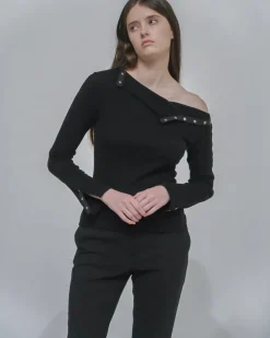 SNAP TURTLENECK TOP