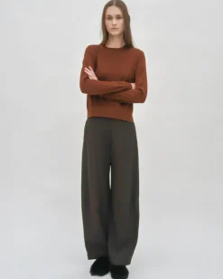 STRAIGHT TAPER TAB PANT - VISCOSE TWILL