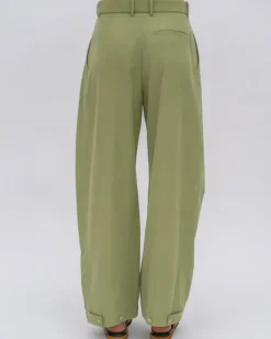 STRAIGHT TAPER TAB PANT - FLUID POPLIN