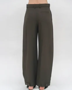 STRAIGHT TAPER TAB PANT - VISCOSE TWILL