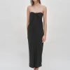 STRAPLESS TWIST FRONT DRESS