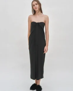 STRAPLESS TWIST FRONT DRESS