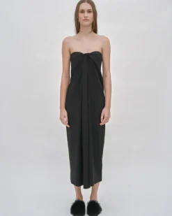 STRAPLESS TWIST FRONT DRESS