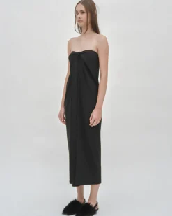 STRAPLESS TWIST FRONT DRESS