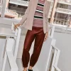 STRIPED CROPPED SLEEVE SWEATER