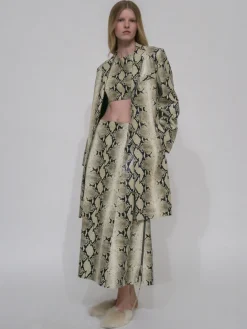 TAILORED COAT - EMBOSSED PYTHON