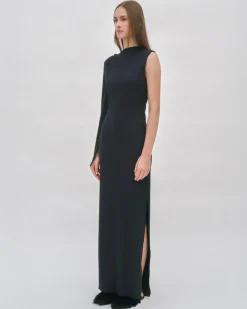 TWIST CAPE MAXI DRESS