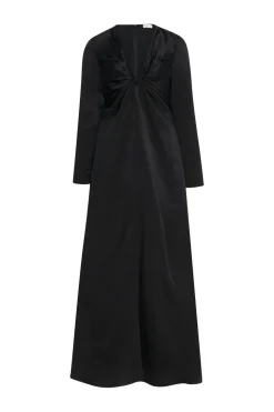 TWIST FRONT LONG SLEEVE GOWN