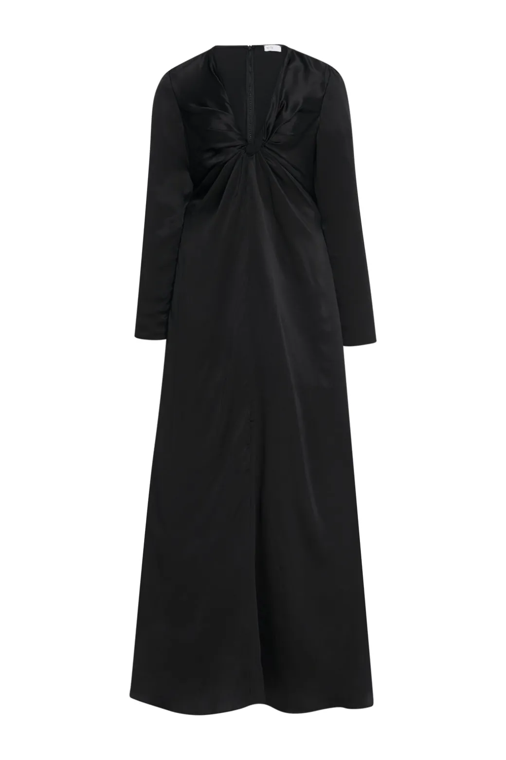 TWIST FRONT LONG SLEEVE GOWN