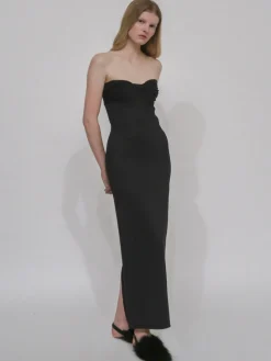 TWIST STRAPLESS DRESS