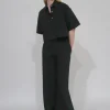 WIDE FLARE PANT - BLACK DENIM