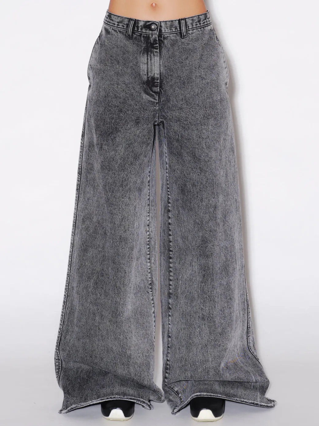 WIDE FLARE PANT - BLACK DENIM