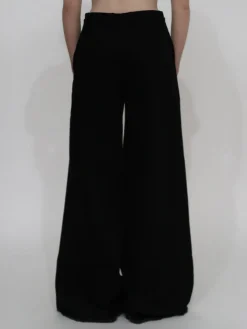 WIDE FLARE PANT - BLACK DENIM