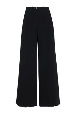 WIDE FLARE PANT - BLACK DENIM