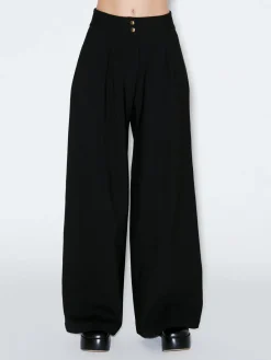 Wide Leg Pleat Front Pant