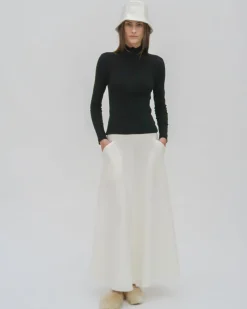 ZIP UP TURTLENECK TOP